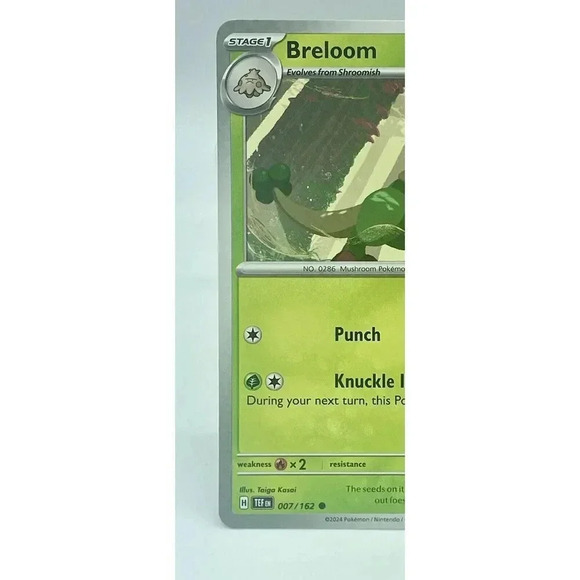 Breloom 007/162 Common Temporal Forces Non Holo Pokemon TCG Mint Unplayed - Picture 2 of 6